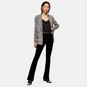 Topshop Jamie Moto Black Highwaist Flare